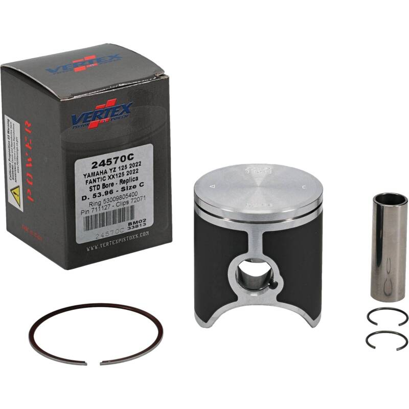Vertex Pistons Vertex Piston 2023 Fantic Motor XE 125 125cc Cast Replica Piston Kit 24570C 24570C Photo - Primary