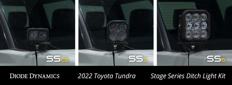 Diode Dynamics 2022 Toyota Tundra C2 Sport Stage Series Ditch Light Kit - White Combo DD7389 DD7389 User 7