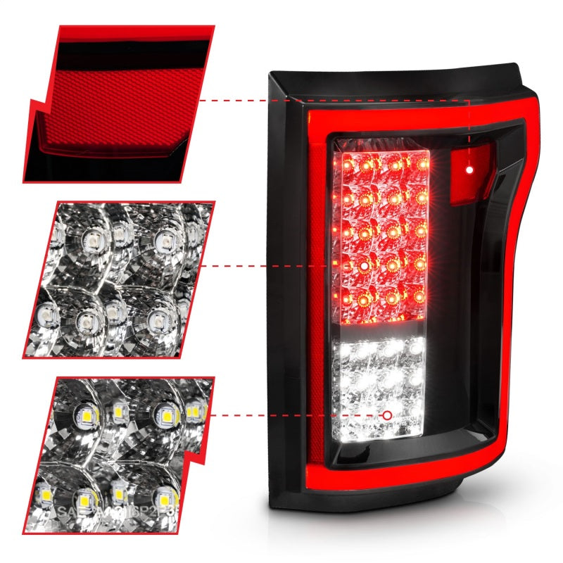 Anzo 2015-2016 Ford F-150 LED Taillights Red/Clear 311262 Photo - Unmounted