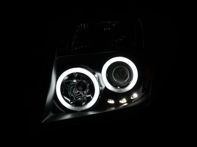 Anzo 2005-2008 Nissan Frontier Projector Headlights w/ Halo Black 111111 Photo - Unmounted