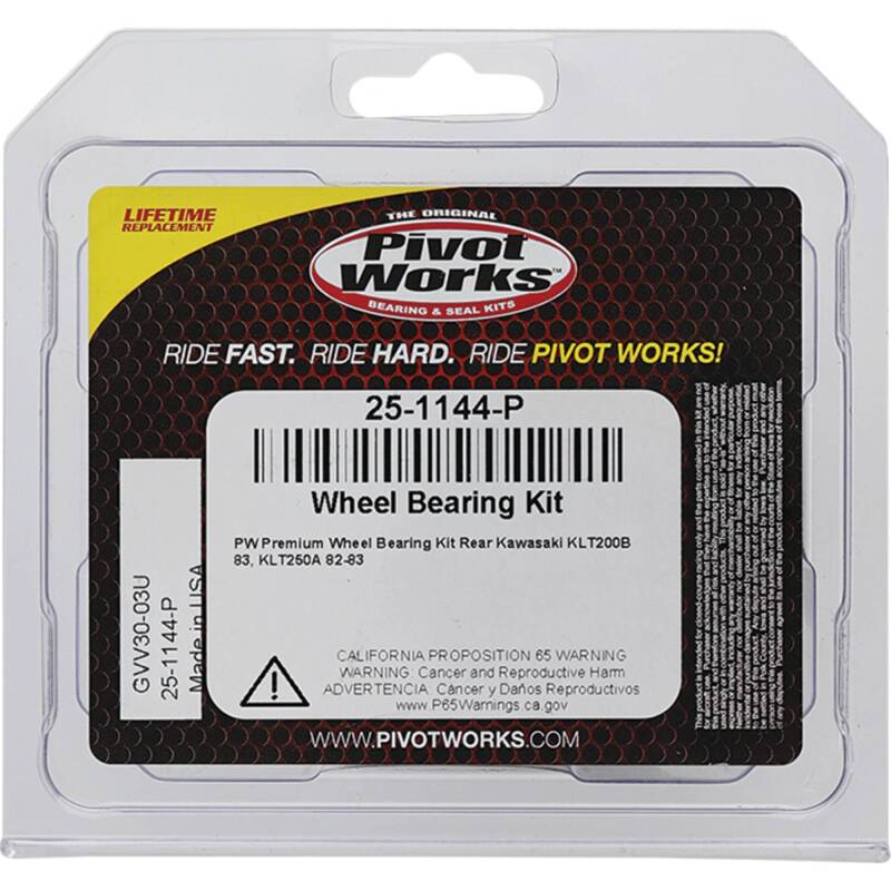 Pivot Works Kawasaki Wheel Bearing Kit Premium Bearings 25-1144-P 25-1144-P Photo - Primary