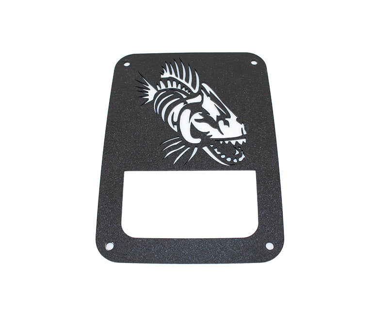 Fishbone Offroad 07-18 Jeep Wrangler JK - Black Textured Powdercoat Tail Light Covers FB31043 FB31043 Photo - out of package