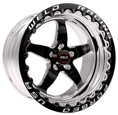 Weld S71 17x10.5 / 5x4.5 BP / 7.8in. BS Black Wheel (Medium Pad) - Black Single Beadlock MT 71MB7105A78F 71MB7105A78F Photo - Primary