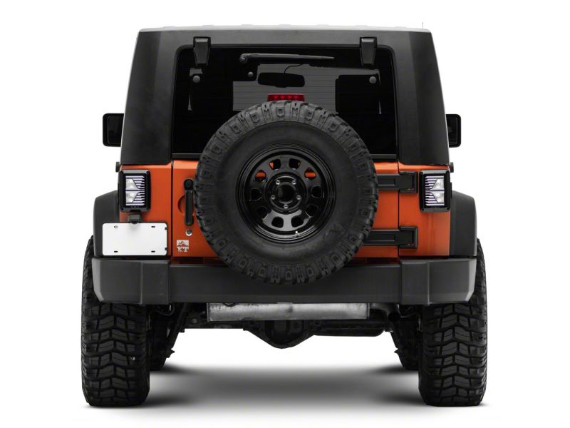 Raxiom 07-18 Jeep Wrangler JK Axial Series Vision LED Tail Lights- Blk Housing (Clear Lens) J130809 J130809 Photo - Close Up