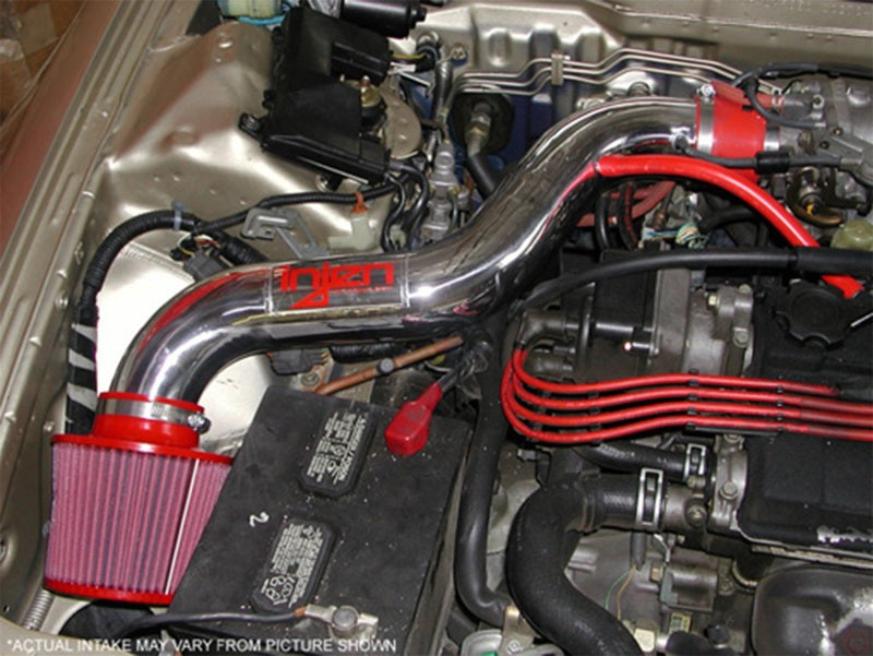 Injen 90-93 Acura Integra L4 1.8L Black IS Short Ram Cold Air Intake IS1400BLK IS1400BLK Photo - Mounted