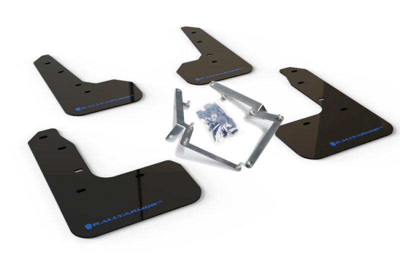 Rally Armor 2017-2019 Civic Sport Touring Black Mud Flap Blue Logo MF51-UR-BLK/BL Photo - Primary