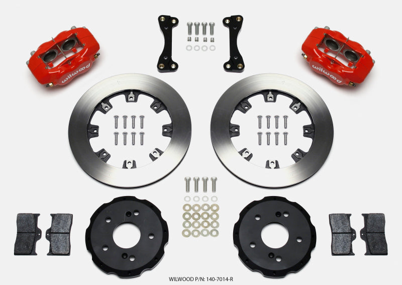 Wilwood Forged Dynalite Front Hat Kit 12.19in Red 02-06 Acura RSX-5 Lug 140-7014-R 140-7014-R Photo - Primary