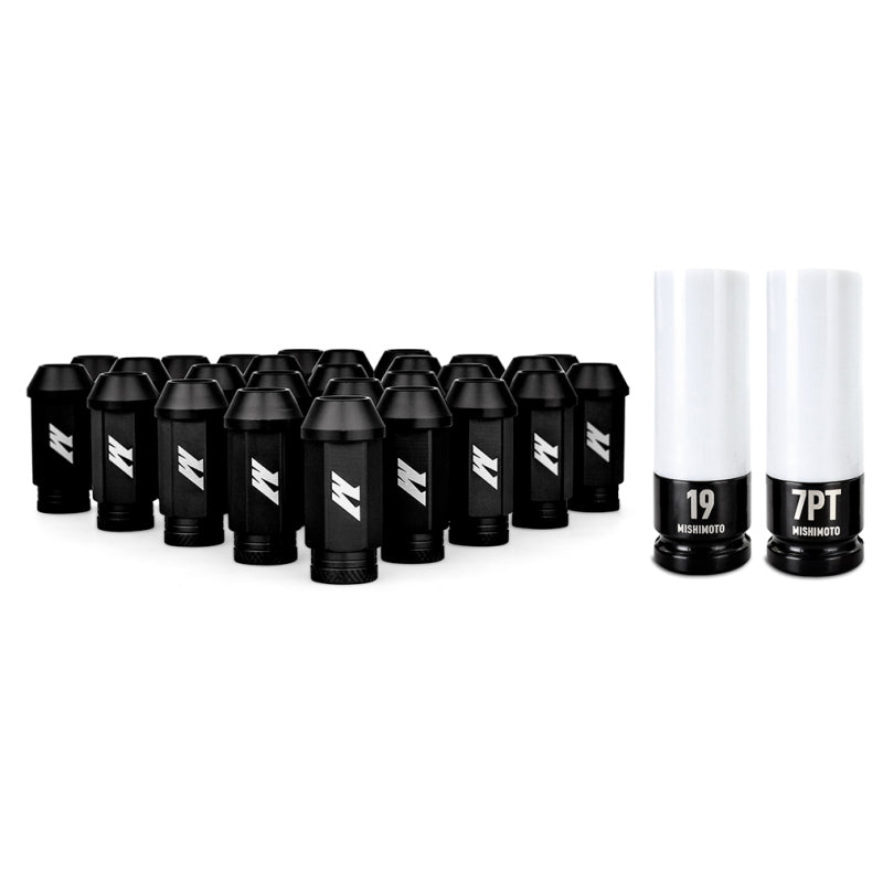 Mishimoto Aluminum Locking Lug Nuts M12x1.5 27pc Set Black MMLG-15-27LBK MMLG-15-27LBK Photo - Primary