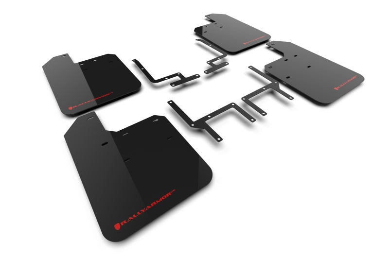 Rally Armor RAL UR Blk Flap/Rd Logo Body Armor & Protection Mud Flaps main image