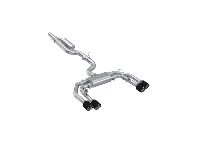 MBRP 2022+ Audi S3 3in Cat Back w/ Quad Carbon Fiber Tips- T304 S46193CF S46193CF Photo - Primary