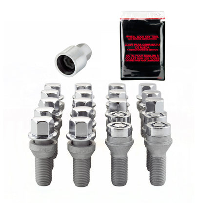 McGard 5 Lug Hex Install Kit w/Locks (Cone Seat Bolt) M14X1.5 / 17mm Hex / 30.5mm Shank L. - Chrome 67205 67205 Photo - out of package