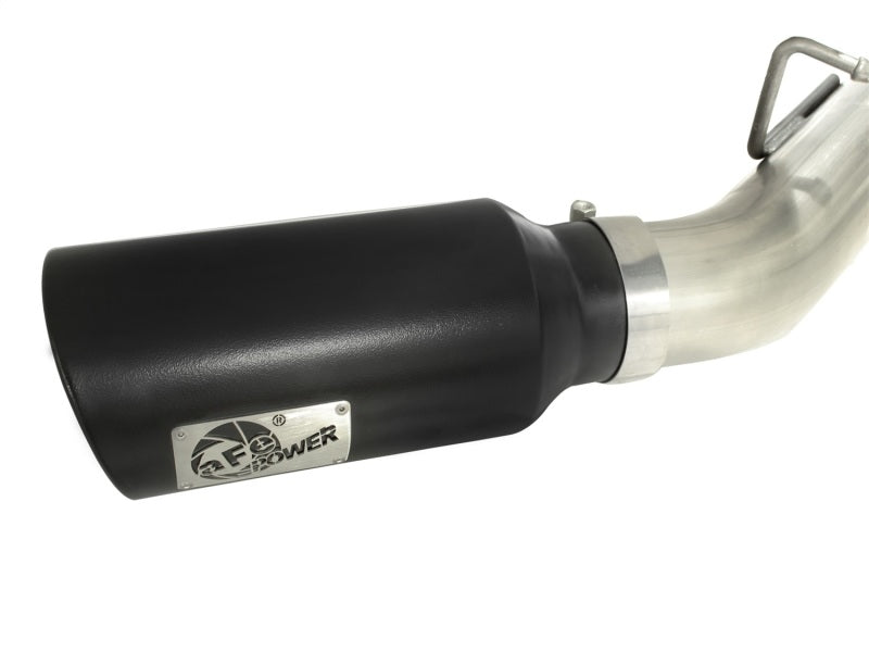 aFe ATLAS 4in Aluminized Steel DPF-Back Exhaust System w/Black Tip: GM Die 49-04043-B Photo - Unmounted