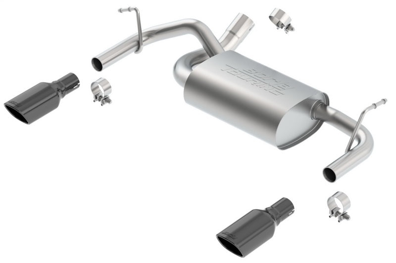 Borla 12-16 Jeep Wrangler 3.6AT/MT 4WD 2+4DR S/ SQ /RL/AC SR 2.5in, 2in Tip 3.5 sqx8 Black Chrome 11834BC 11834BC Photo - Primary