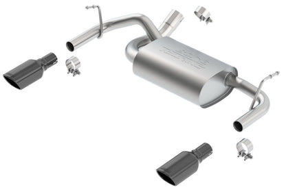 Borla 12-16 Jeep Wrangler 3.6AT/MT 4WD 2+4DR S/ SQ /RL/AC SR 2.5in, 2in Tip 3.5 sqx8 Black Chrome 11834BC 11834BC Photo - Primary