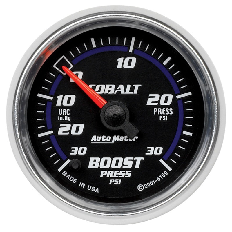 Autometer Gauge, Vac/Boost, 2 1/16", 30Inhg-30Psi, Digital Stepper Motor, Cobalt 6159 Photo - Primary