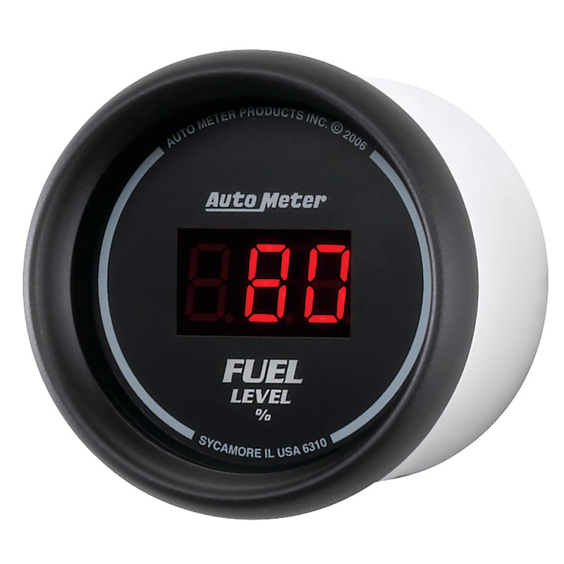 Autometer Gauge, Fuel Level, 2 1/16", 0-280 Program., Digital, Black Dial w/ Red 6310 User 2