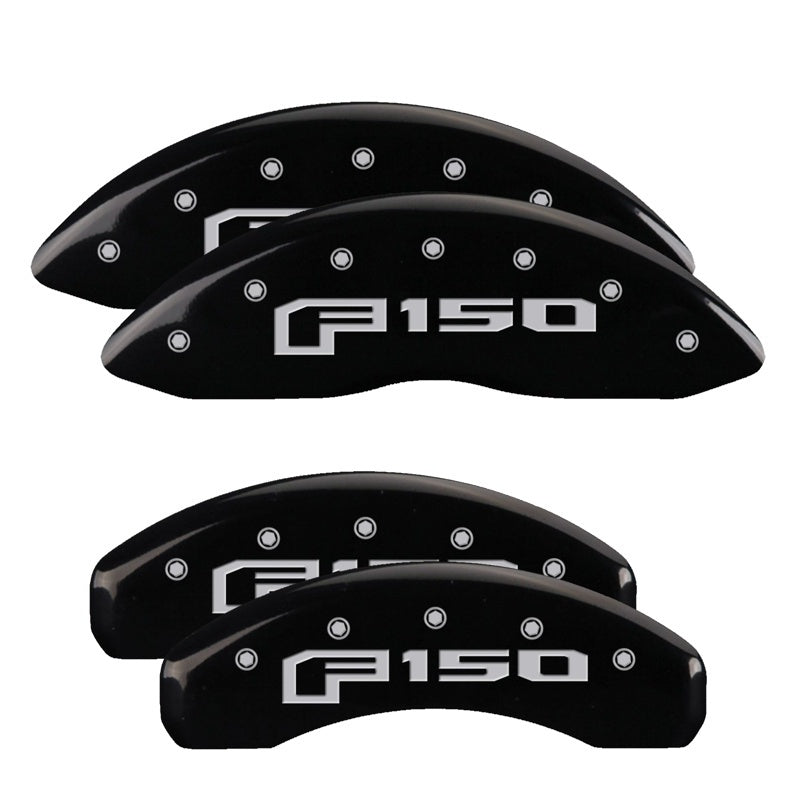 MGP 4 Caliper Covers Engraved Front & Rear Oval Logo/Ford Black Finish Silver Char 2013 Ford F-150 10219SF16BK 10219SF16BK Photo - Primary