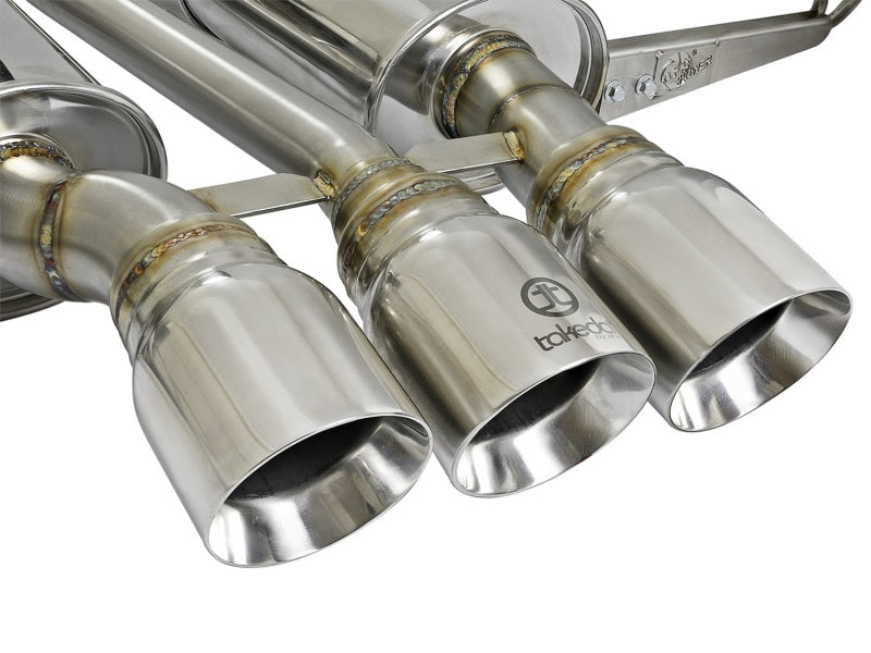 aFe 3 IN 304 Stainless Steel Cat-Back Exhaust System W/ Polished Tips 49-36623-P Photo - Unmounted