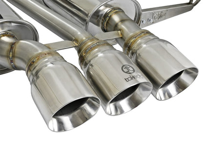aFe 3 IN 304 Stainless Steel Cat-Back Exhaust System W/ Polished Tips 49-36623-P Photo - Unmounted