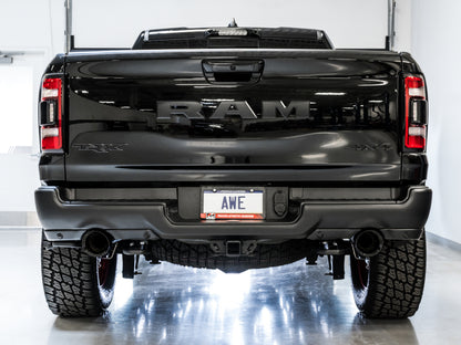 AWE Tuning 2021 RAM 1500 TRX 0FG Cat-Back Exhaust - Diamond Black Tips 3015-33005 3015-33005 Photo - Mounted
