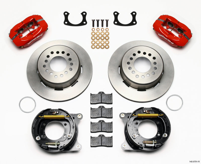 Wilwood Forged Dynalite P/S Park Brake Kit Red New Big Ford 2.50in Offset Front Caliper Mount 140-9791-R 140-9791-R Photo - Primary