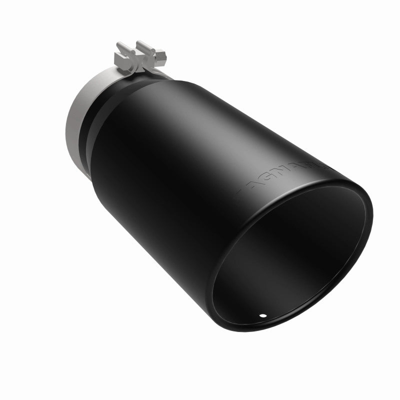 Magnaflow Tip Stainless Black Coated Single Wall Round Single Outlet 6in Dia 5in Inlet 13in L 35239 35239 360 Degree Image Set