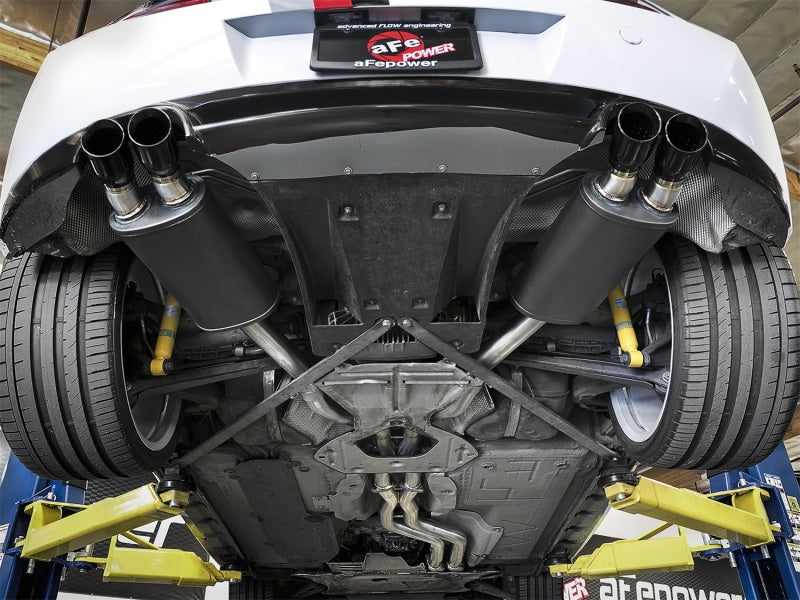 aFe MACH Force-Xp 2-1/2in 304 SS Cat-Back Exhaust w/ Black Tips 05-08 BMW Z4 M Coupe (E86) L6 3.2L 49-36339-B 49-36339-B Photo - Mounted