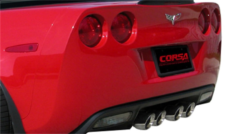 Corsa Performance Corsa 12-13 Chevrolet Corvette C6 ZR1 Sport Cat-Back Dual Rear Exit 14164CB3 Photo - Mounted