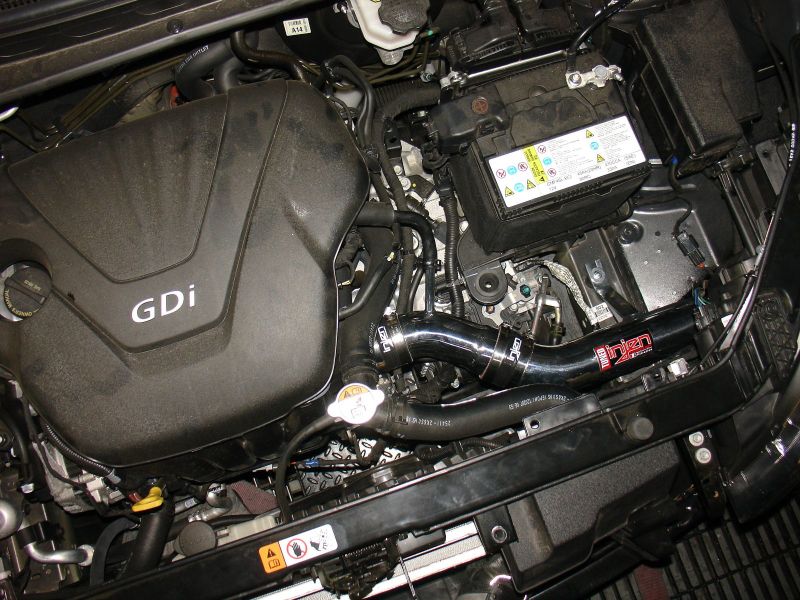 Injen 12 Kia Soul 1.6L 4cyl Polished Cold Air Intake w/ MR Tech & Super Nano-Web Filter SP1311P SP1311P Photo - Mounted