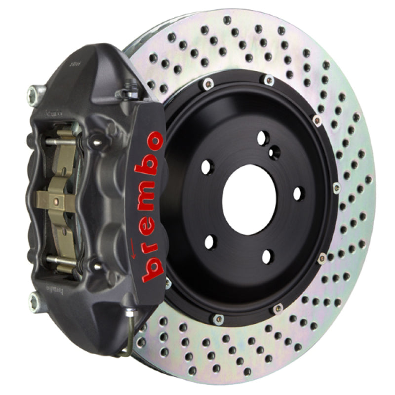 Brembo 06 330i Rear GTS BBK 4 Piston Cast 345x28 2pc Rotor Drilled-Black HA 2P1.8011AS 2P1.8011AS Photo - Primary