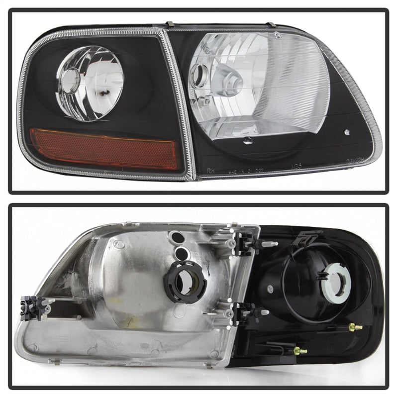 SPYDER xTune 97-03 Ford F-150 4pc OEM Style Headlights w/Corner - Black (HD-JH-FF15097-L-SET-BK) 9042638 9042638 Photo - Unmounted