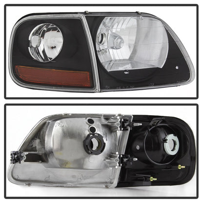 SPYDER xTune 97-03 Ford F-150 4pc OEM Style Headlights w/Corner - Black (HD-JH-FF15097-L-SET-BK) 9042638 9042638 Photo - Unmounted