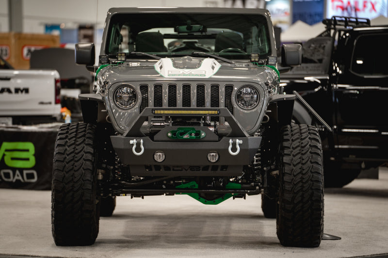 DV8 Offroad 18+ Jeep JL Heat Dispersion Hood - Primer Black HDMBJL-01 HDMBJL-01 Photo - Mounted