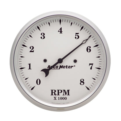 Autometer 5 inch 8000rpm In-Dash Old Tyme Tachometer - White 1699 1699 Photo - Primary