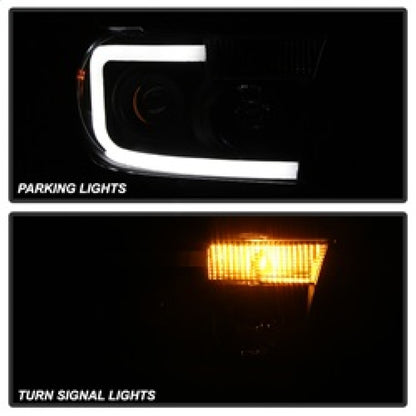 SPYDER Xtune Toyota Tundra 07-13 LED Light Bar Projector Headlights Black Smoked PRO-JH-TTU07-LED-BSM 9030413 9030413 Photo - Unmounted