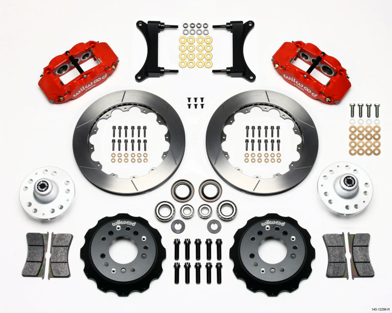 Wilwood Narrow Superlite 6R Front Hub Kit 12.88in Red 79-87 GM G Body 140-12298-R 140-12298-R Photo - Primary
