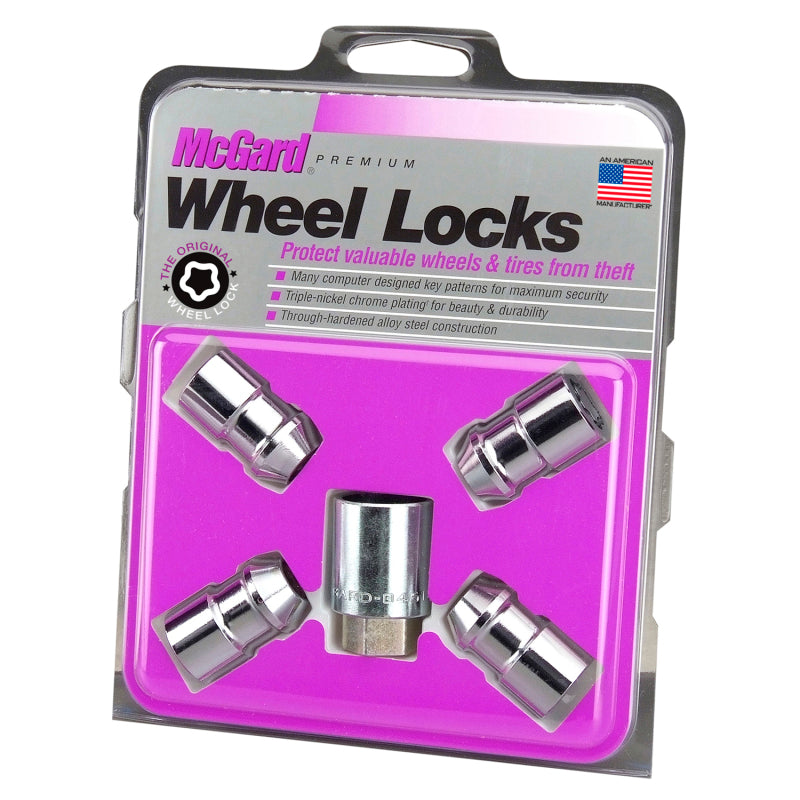 McGard Wheel Lock Nut Set - 4pk. (Cone Seat) 1/2-20 RH-LH / 13/16 Hex / 1.46in. Length - Chrome 24131 24131 Photo - Primary