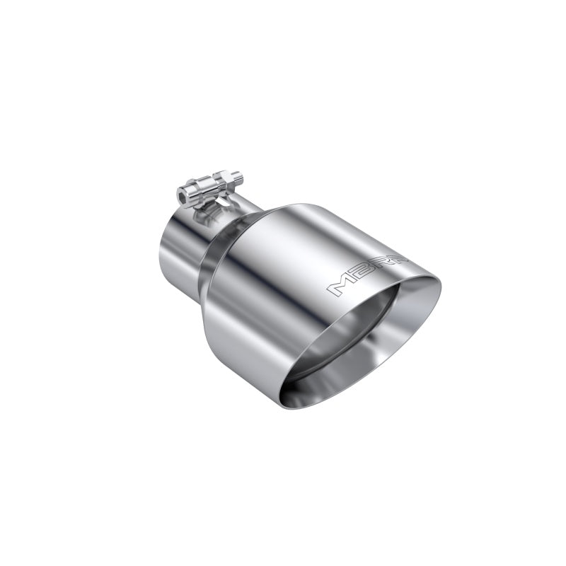 MBRP Universal T304 Stainless Steel Tip  3on ID / 5in OD Out / 8in Length Angle Cut Dual Wall T5187 T5187 Photo - Primary