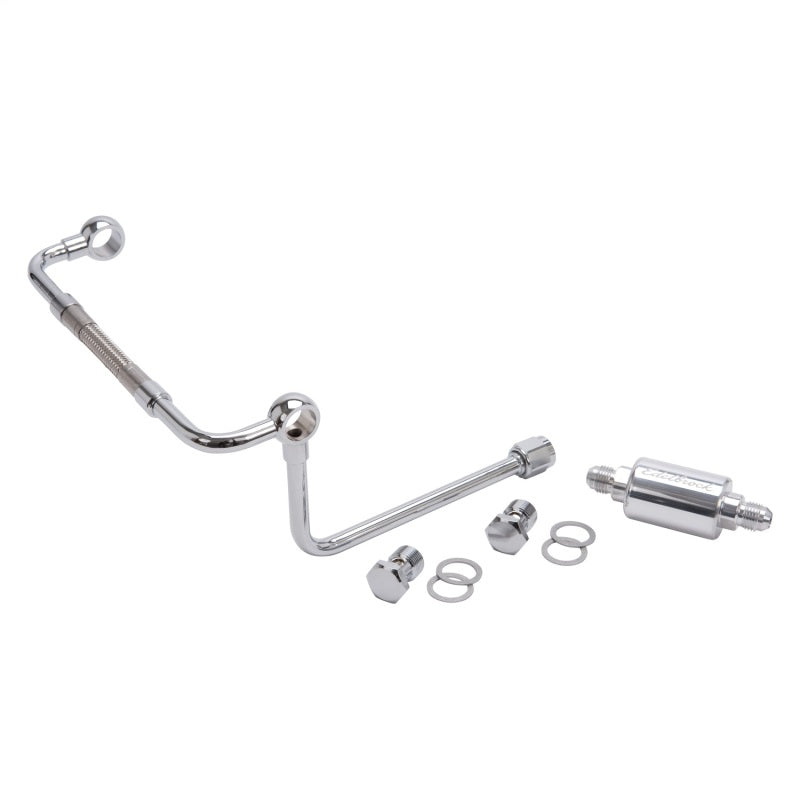 Edelbrock Dual-Feed Line/Thunder Series Carb w/Polished Fuel Filter 8128 Photo - Unmounted