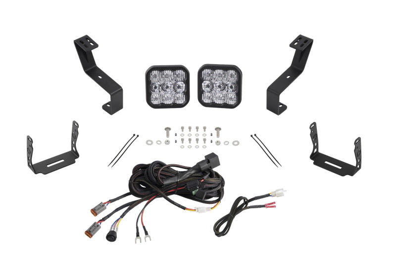 Diode Dynamics SS5 Bumper LED Pod Light Kit for 2019-Present Ram Sport - White Combo DD7613 DD7613 Photo - Primary