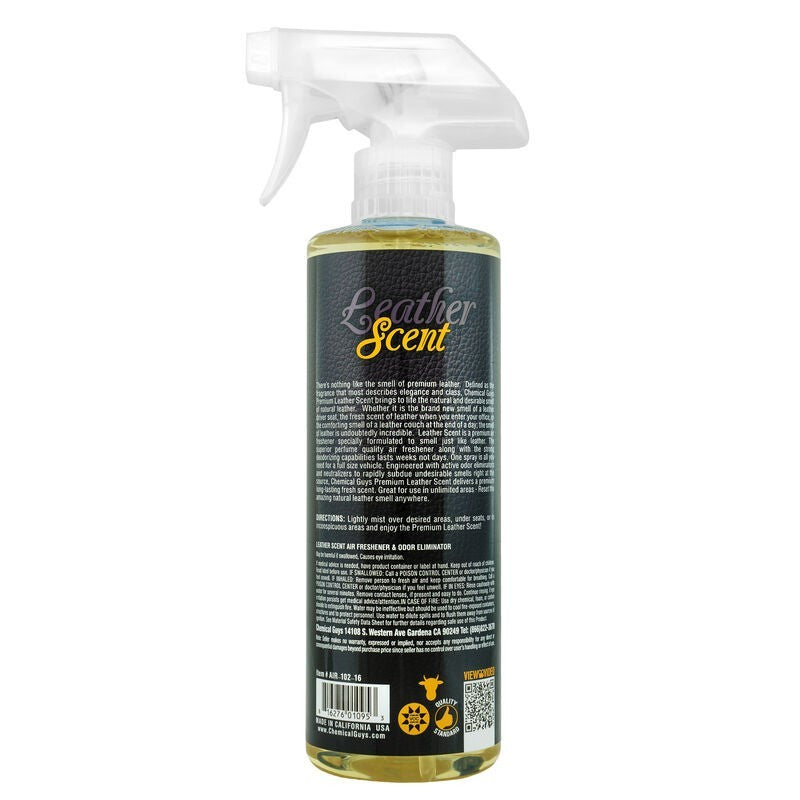 Chemical Guys Leather Scent Air Freshener & Odor Eliminator - 16oz (P6) AIR_102_16 AIR_102_16 User 1