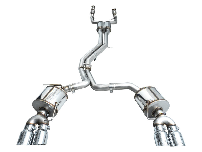 AWE Tuning 19-23 Audi C8 S6/S7 2.9T V6 AWD Touring Edition Exhaust - Chrome Silver Tips 3015-42103 3015-42103 Photo - out of package