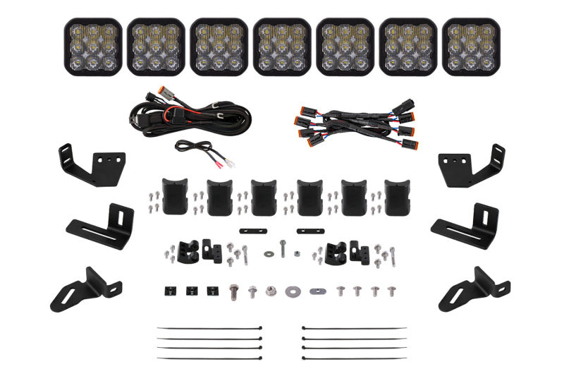 Diode Dynamics Prinsu/Sherpa Roof Racks- SS5 7-Pod CrossLink Mounting Kit Sport White Driving DD7826 DD7826 Photo - Primary