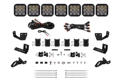 Diode Dynamics Prinsu/Sherpa Roof Racks- SS5 7-Pod CrossLink Mounting Kit Sport White Driving DD7826 DD7826 Photo - Primary