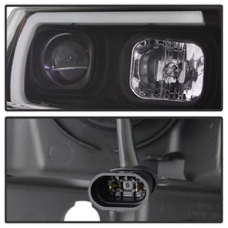 Spyder 99-04 Jeep Grand Cherokee Projector Headlights - Light Bar DRL LED - Black 5085221 5085221 Photo - Unmounted