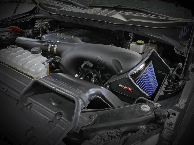 aFe Rapid Induction Cold Air Intake System w/Pro 5R Filter 2021+ Ford F-150 V6-3.5L (tt) 52-10010R 52-10010R Photo - Mounted