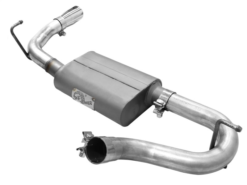 aFe Scorpion 2-1/2in Aluminized Steel Axle-Back Exhaust System w/Polished 49-08047-P Photo - Unmounted