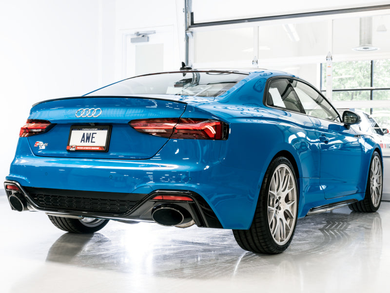 AWE Tuning Audi B9.5 RS5 Sportback Non-Resonated Touring Edition Exhaust - RS-Style Diamond Blk Tips 3015-33321 3015-33321 Photo - Mounted