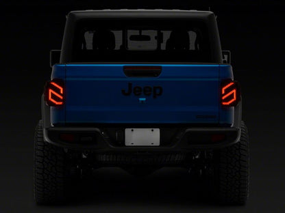Raxiom 20-23 Jeep Gladiator JT Axial Series LED Tail Lights- Blk Housing (Smoked Lens) JG18584 JG18584 Photo - Close Up