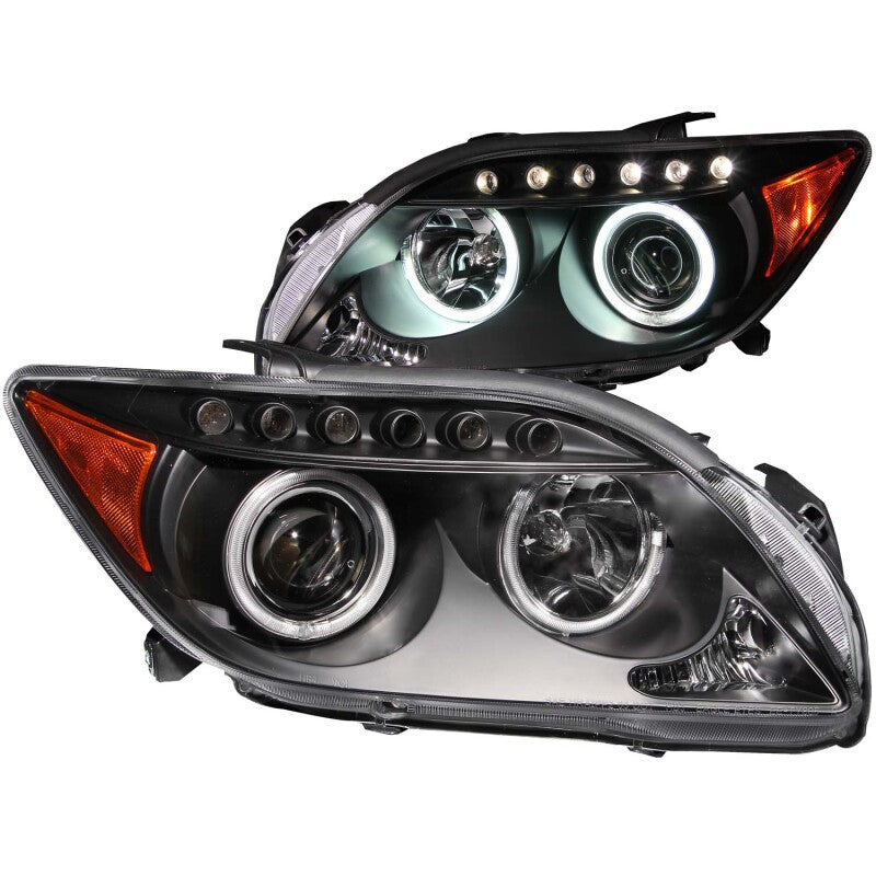 Anzo 2005-2010 Scion Tc Projector Headlights w/ Halo Black (CCFL) 121119 Photo - Primary